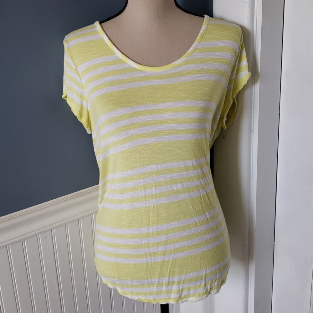 Gap shirt yellow & white stripes